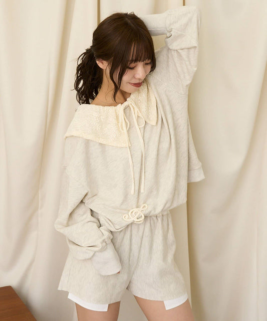CIAOPANIC Hoodie + Lace假領 SET - Image 2