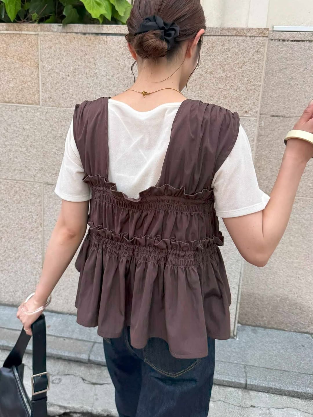 umm. By Discoat 褶褶絲帶sleeveless