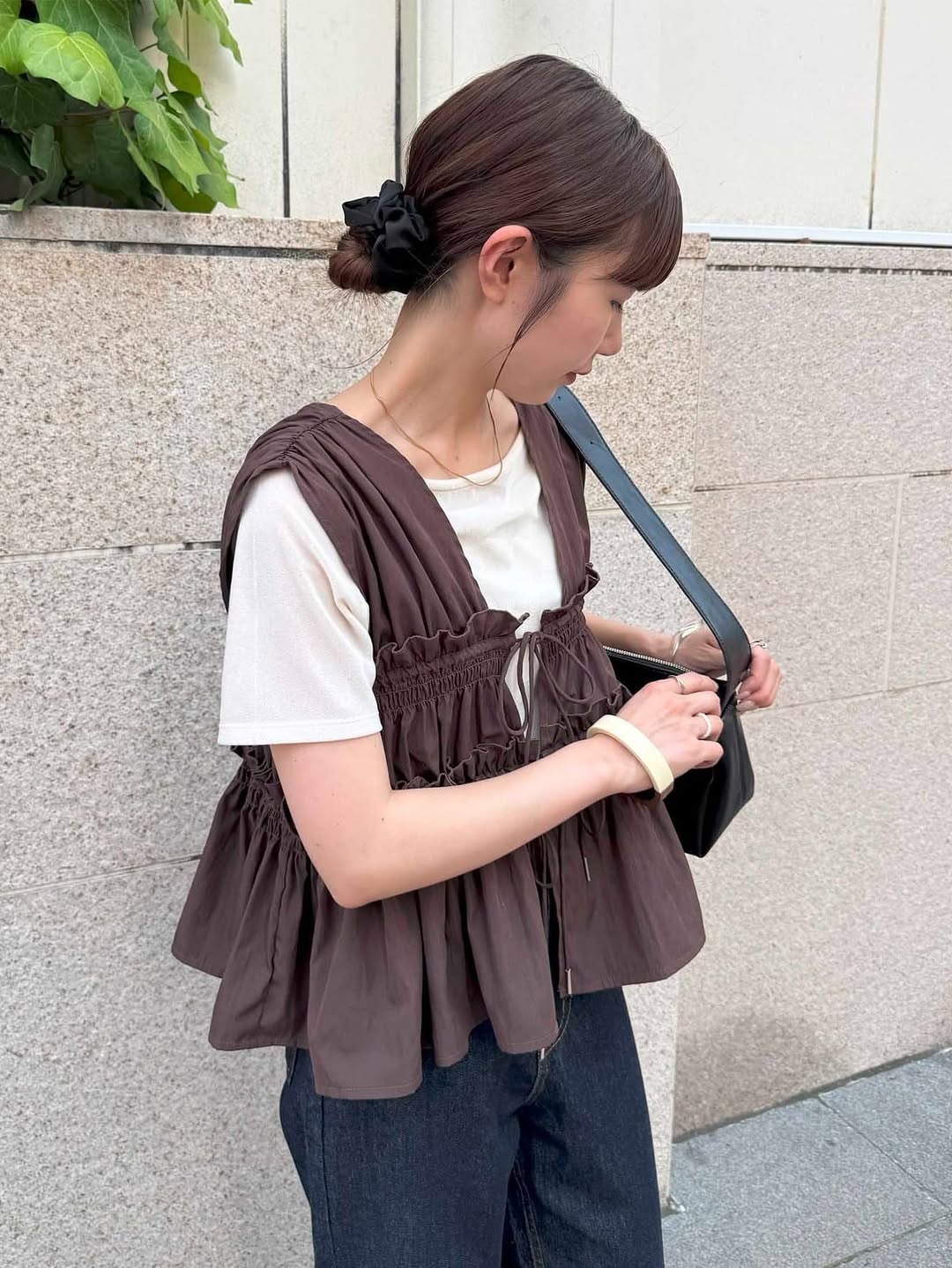 umm. By Discoat 褶褶絲帶sleeveless