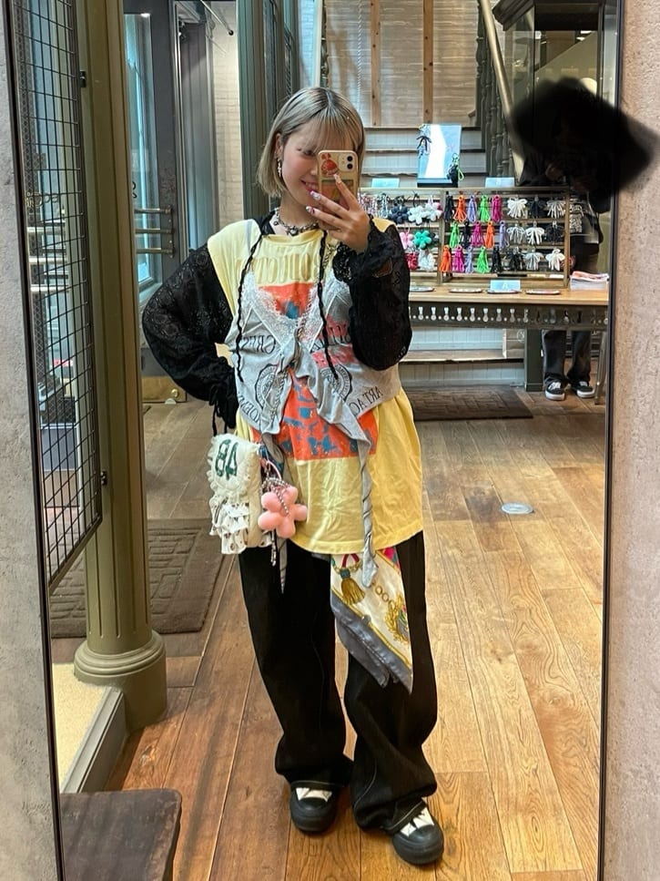 CIAOPANIC Drop frill cut logo bustier