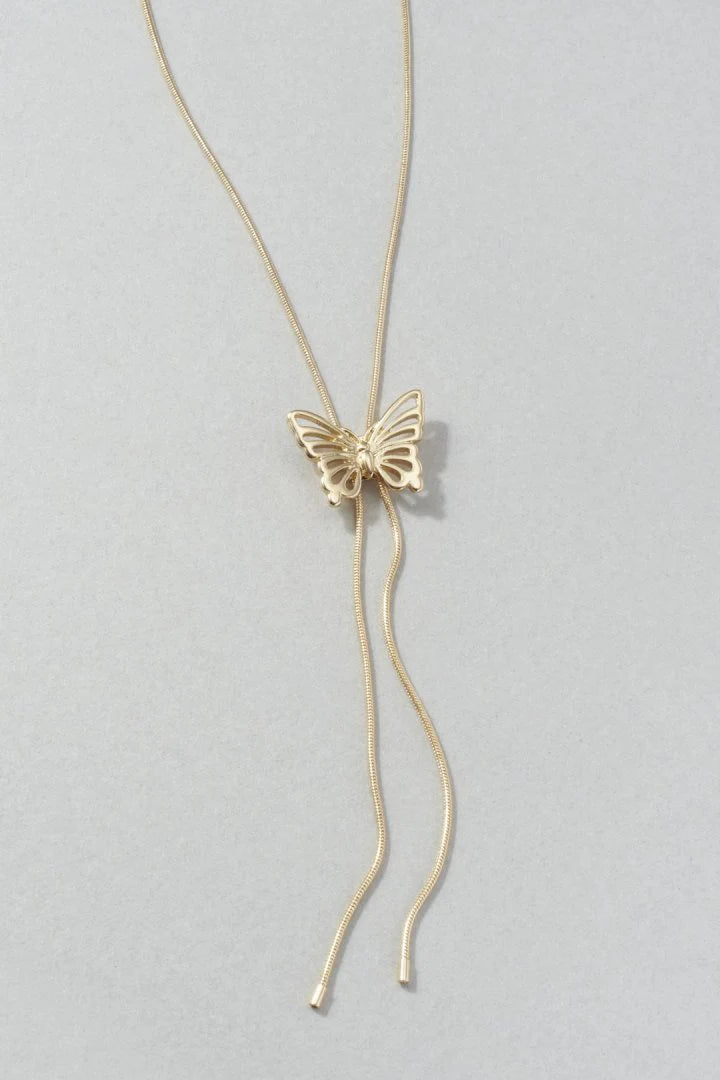 GOLDY butterfly motif necklace