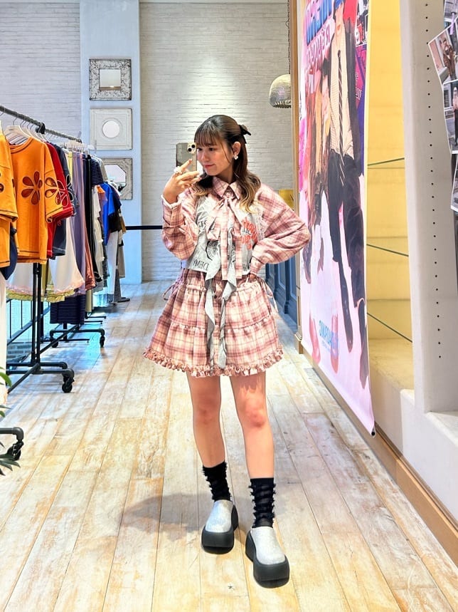 CIAOPANIC Drop frill cut logo bustier