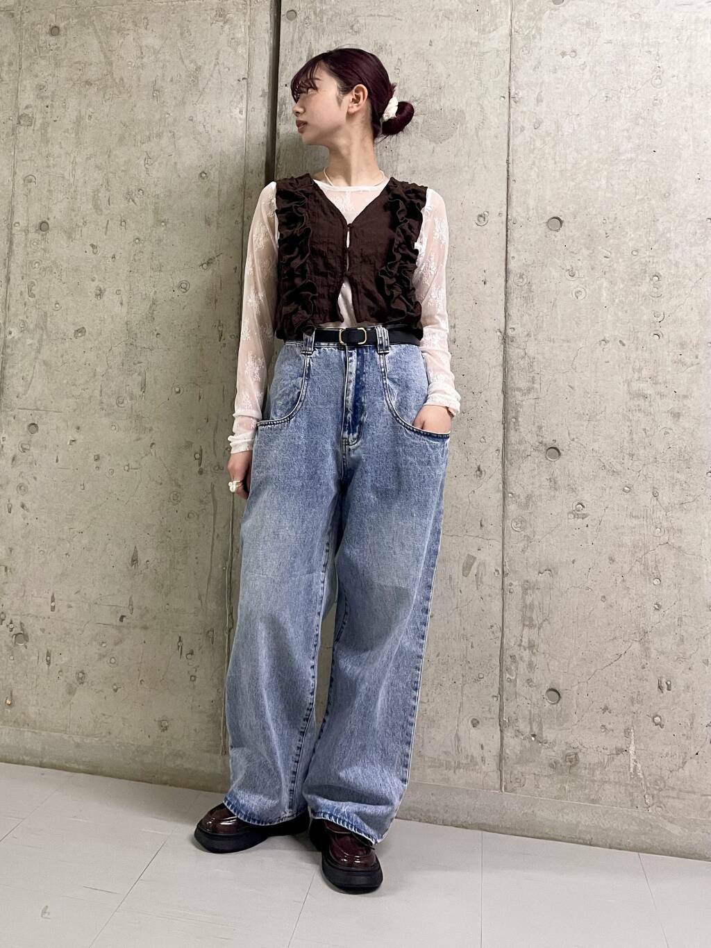 KBF 2WAY 荷葉邊無袖上衣