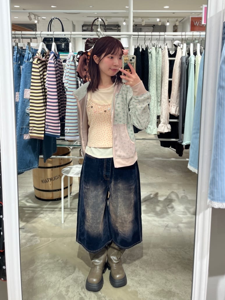 CIAOPANIC Patchwork Flower Waffle Zip Hoodie - Image 24