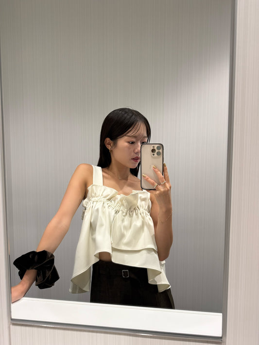 STYLEMIXER asymmetry frill bustier