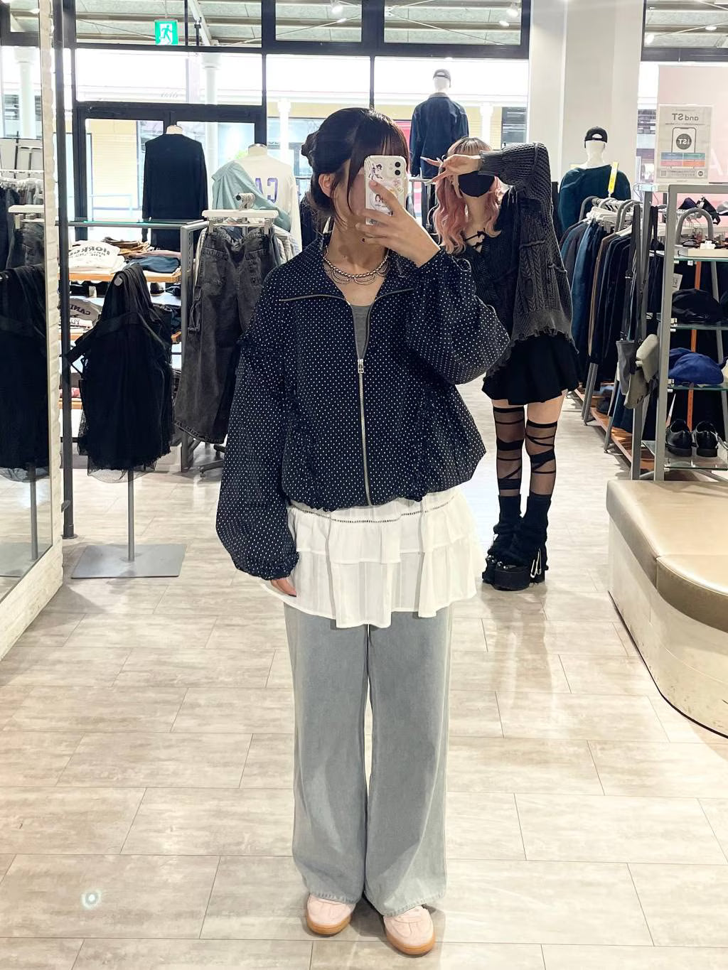 heather 褶邊尼龍 jacket