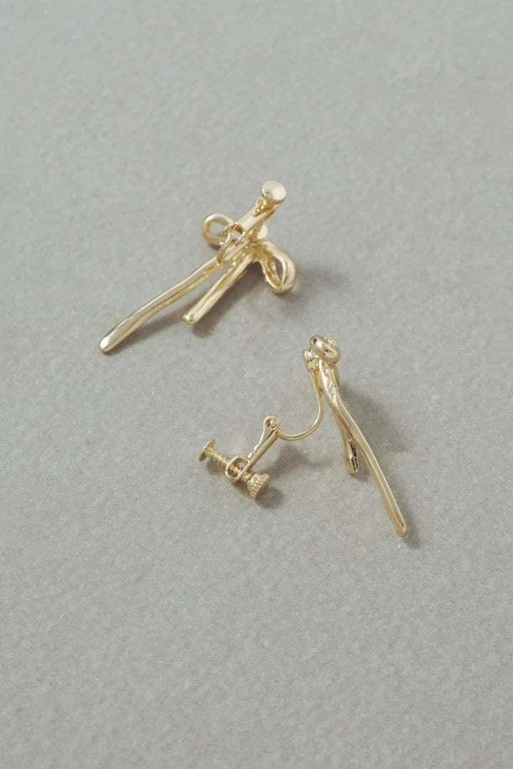 GOLDY slim Ribbon Earrings