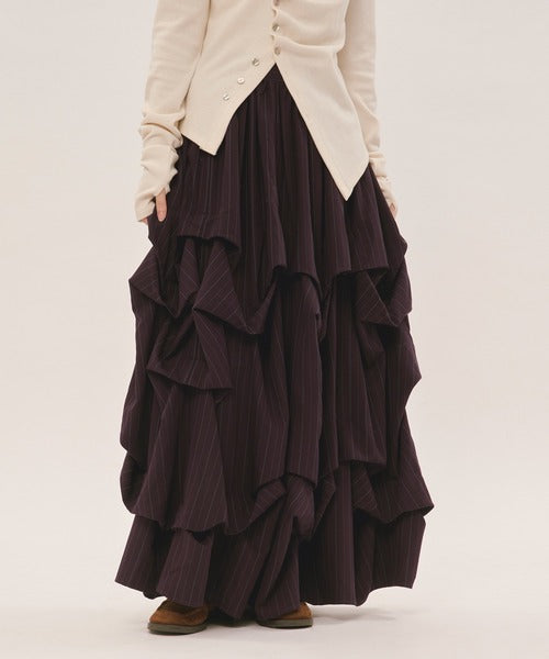 loin nuit tuck design volume skirt