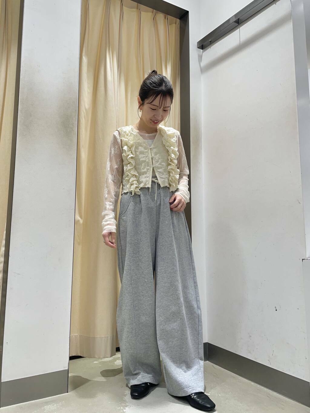 KBF 2WAY 荷葉邊無袖上衣