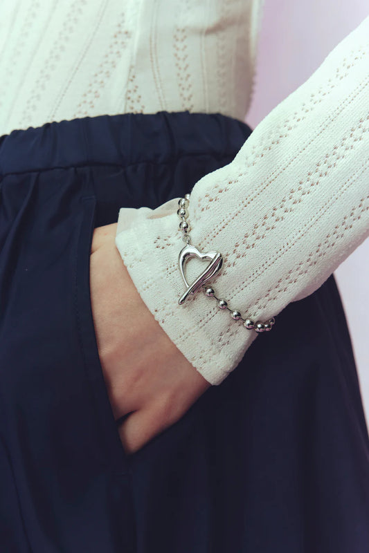 GOLDY Heart Ball Chain Bracelet