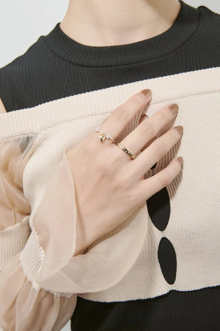 GOLDY Heart Sparkle Ring