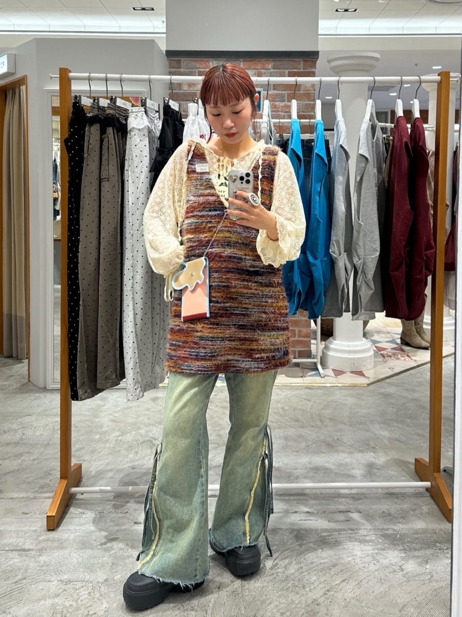 CIAOPANIC 高腰喇叭牛仔褲with ribbon