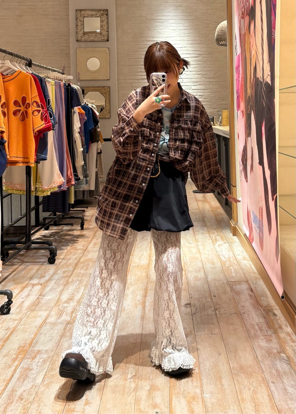 CIAOPANIC Ruffle 透透 oversize shirt