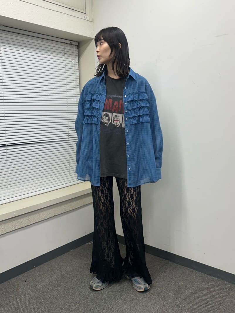 CIAOPANIC Ruffle 透透 oversize shirt