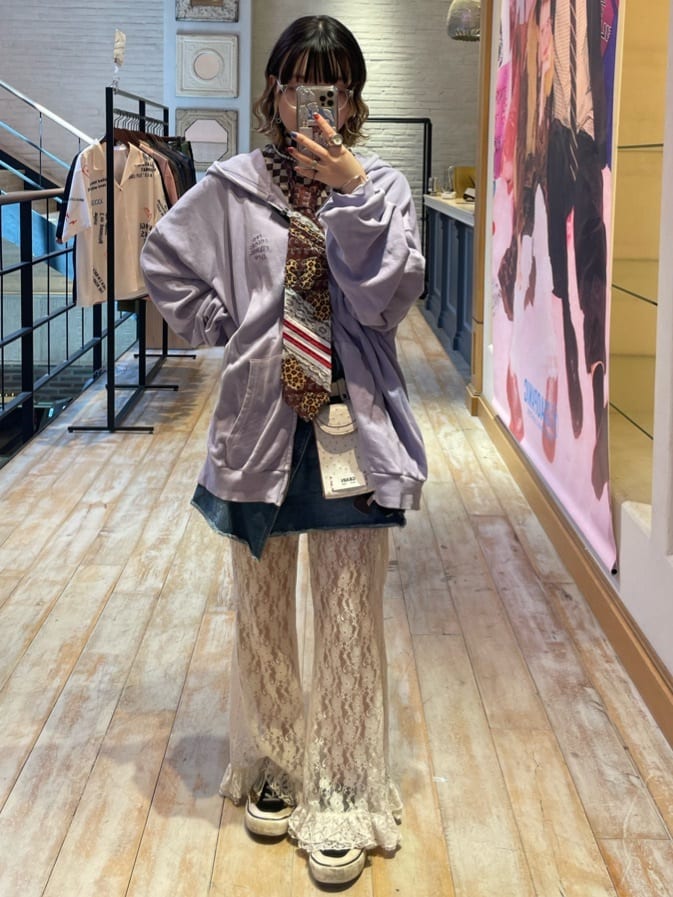 CIAOPANIC Lace Flare Layered Ruffle Pants