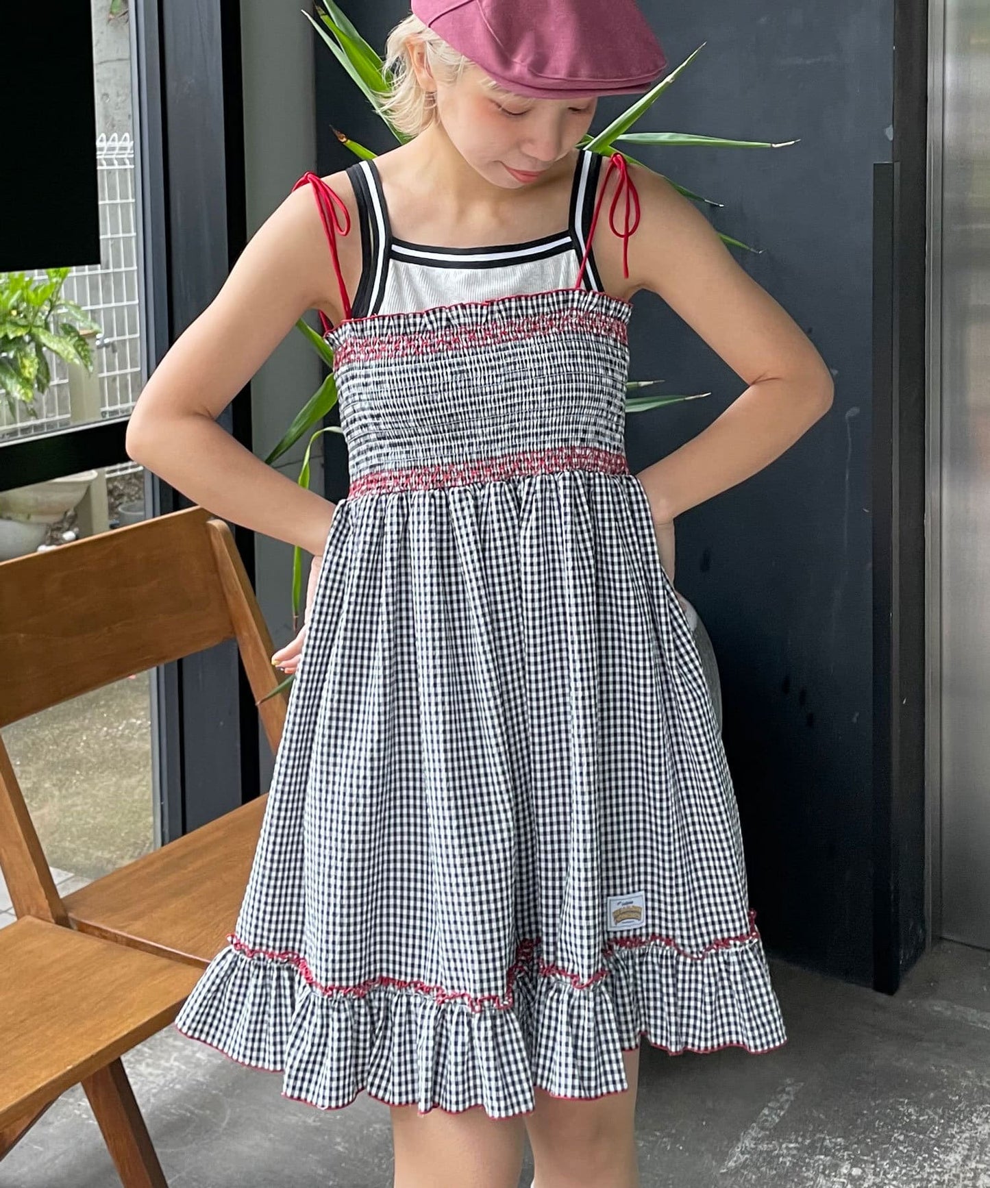 HELLO.SANFRANCISCO 2WAY shirred tunic bare dress