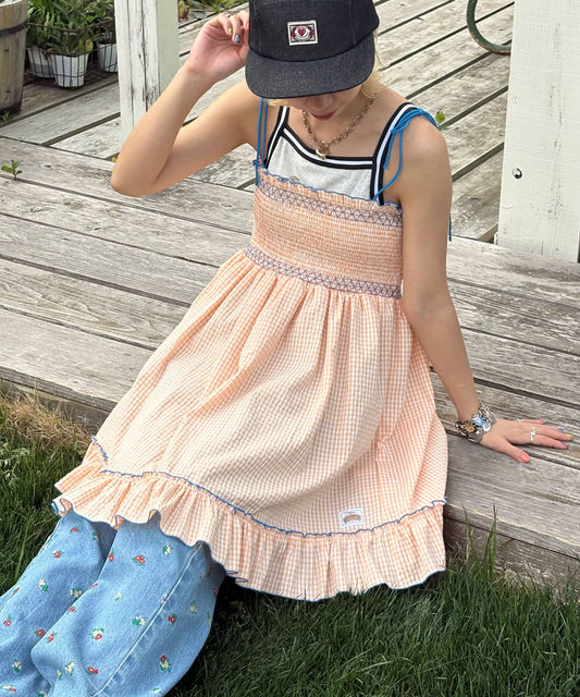 HELLO.SANFRANCISCO 2WAY shirred tunic bare dress