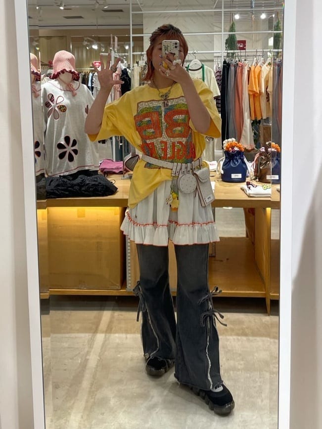 HELLO.SANFRANCISCO 2WAY shirred tunic bare dress