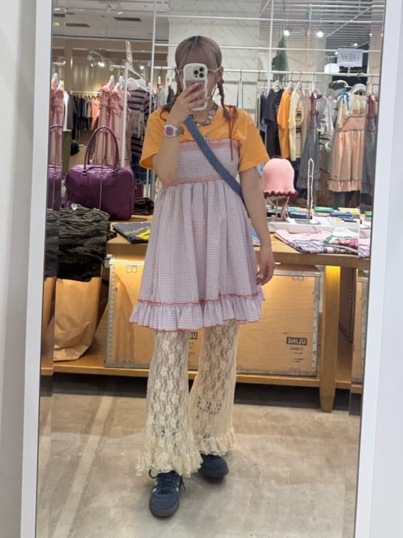 HELLO.SANFRANCISCO 2WAY shirred tunic bare dress