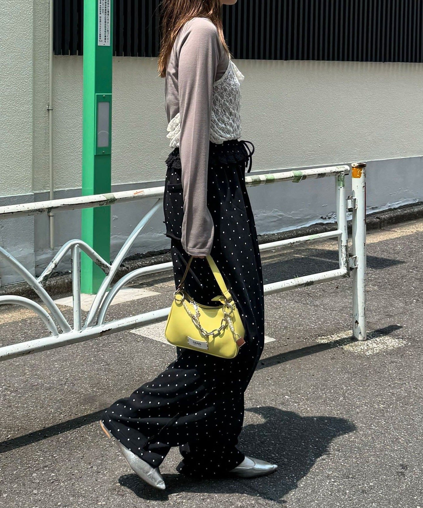 CIAOPANIC Dot curved sweatpants