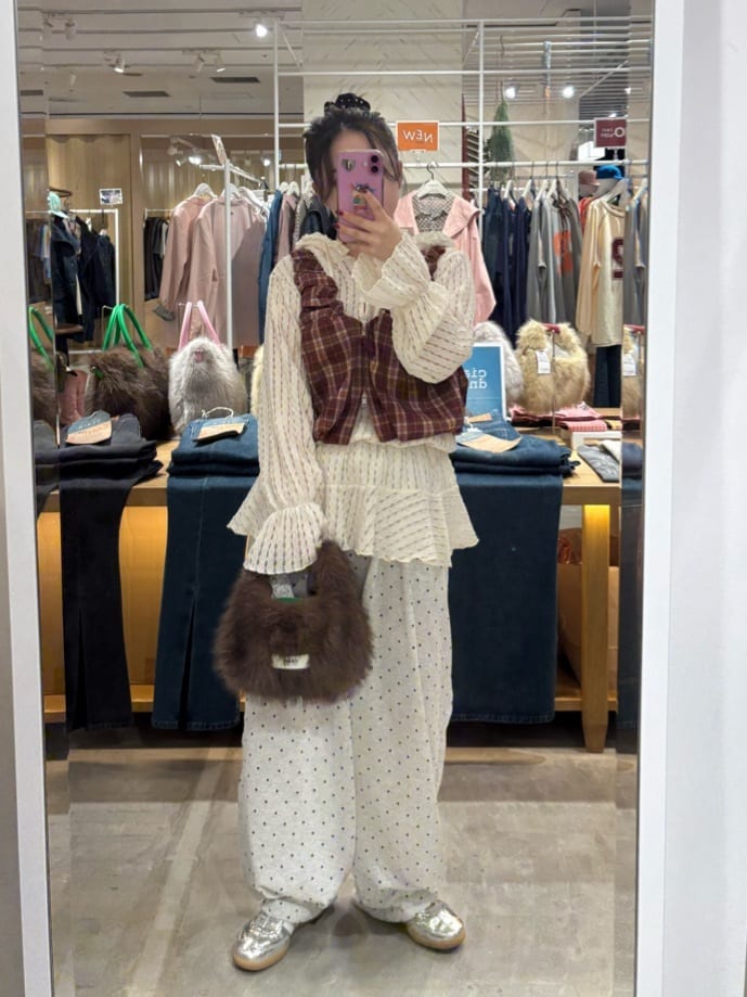 CIAOPANIC Dot curved sweatpants