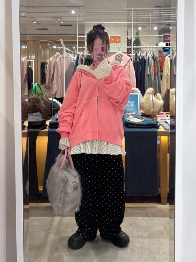 CIAOPANIC Dot curved sweatpants