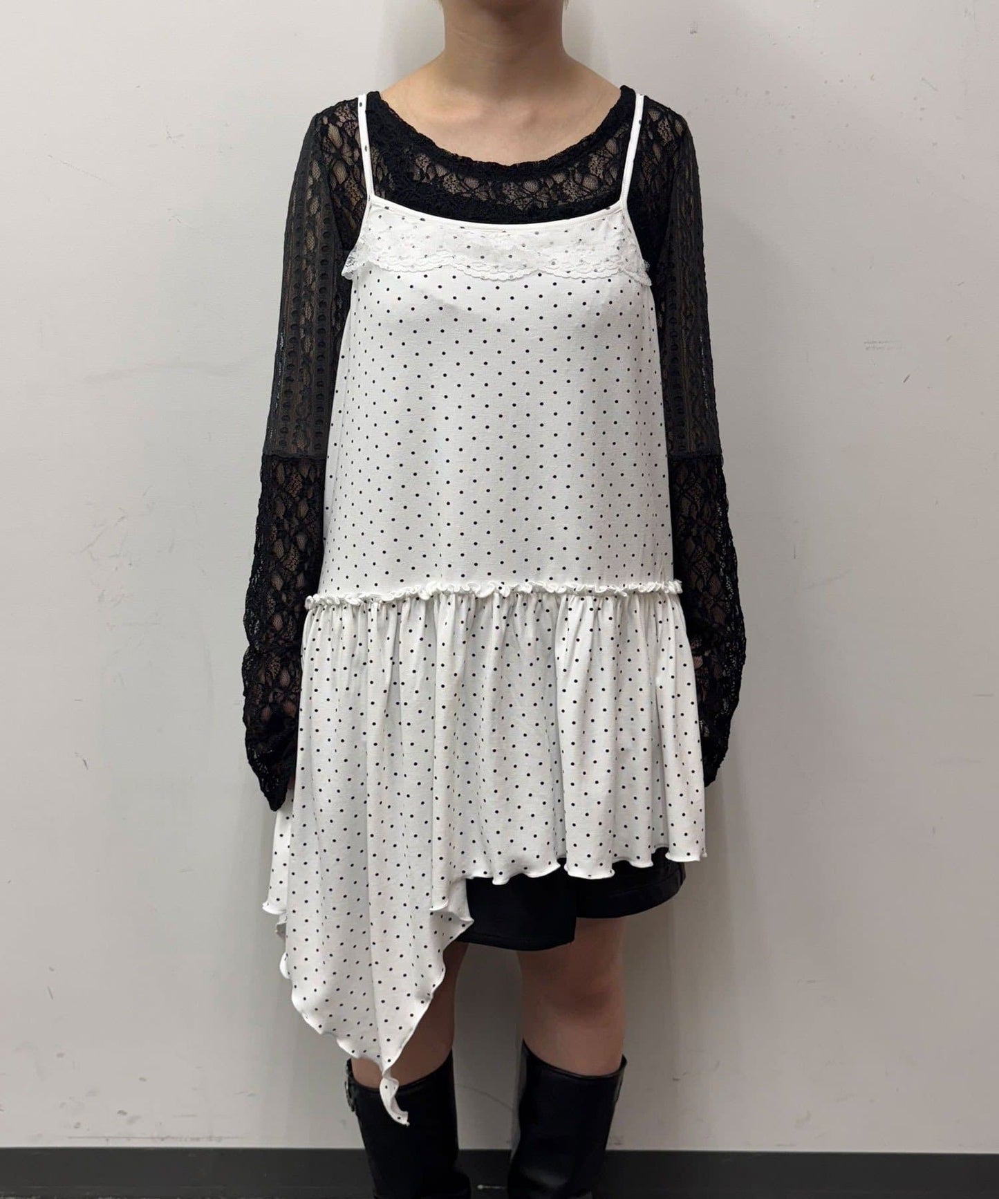 CIAOPANIC Choker + 不對稱束腰波點吊帶ops SET