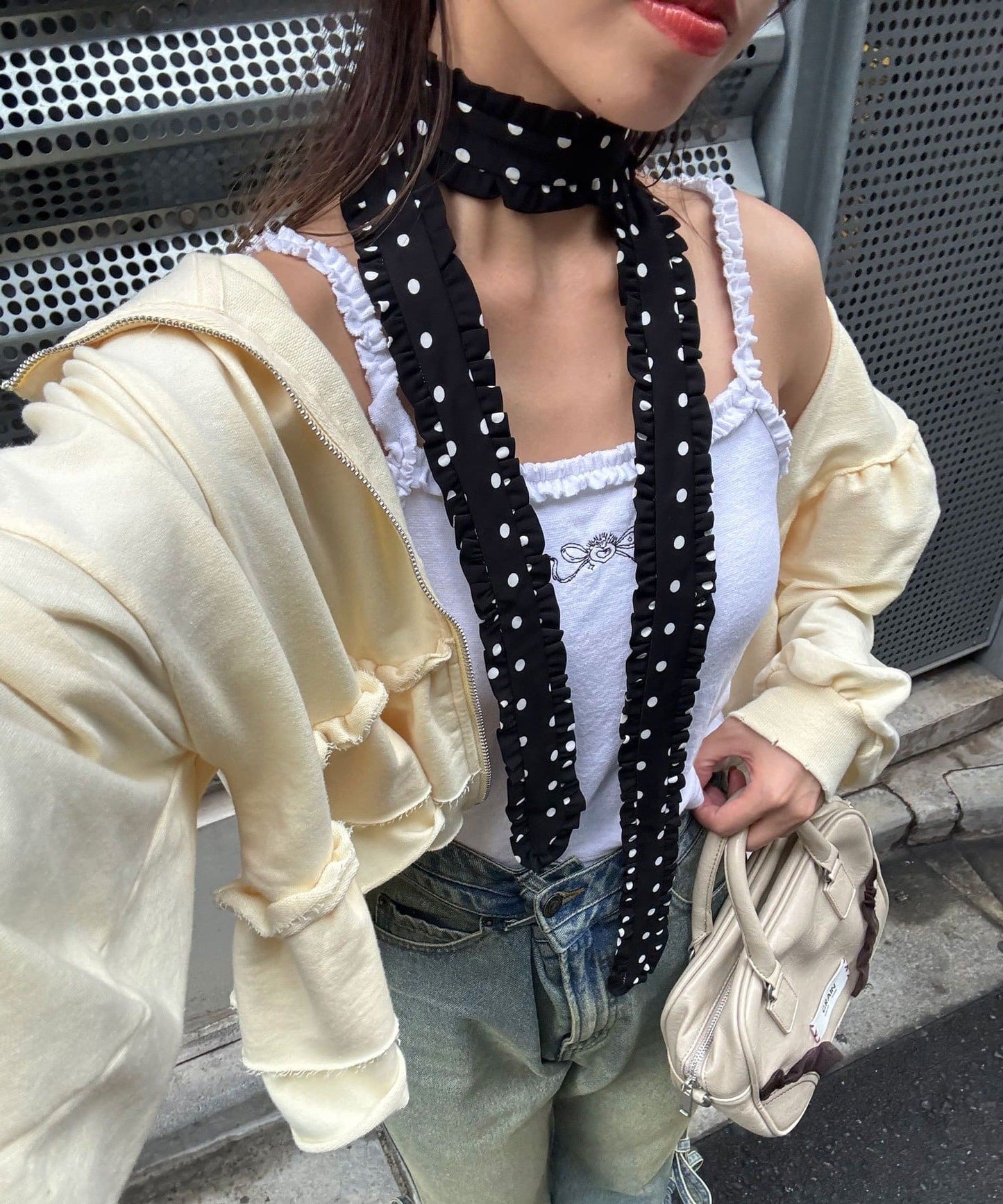 CIAOPANIC Frilled tie