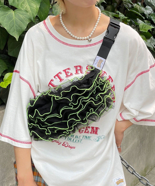 HELLO.SANFRANCISCO 薄紗Ruffle腰包