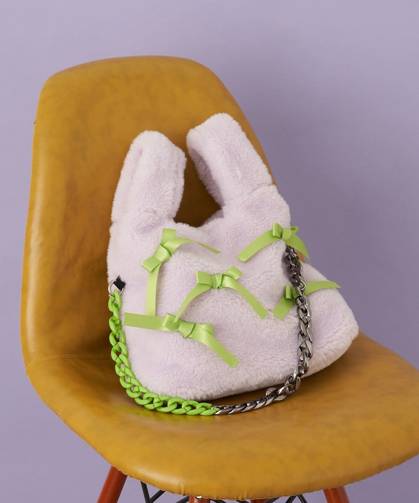 HELLO.SANFRANCISCO Ribbon Fur bag