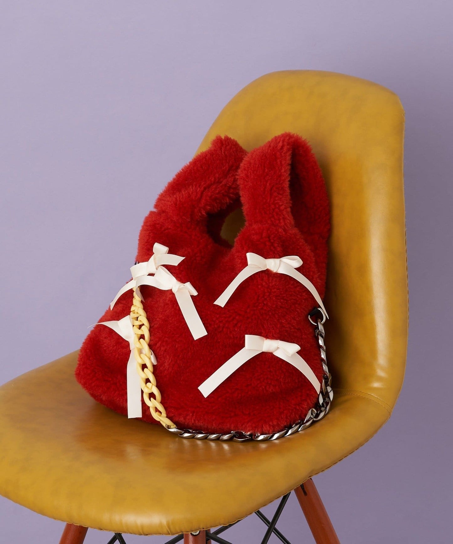 HELLO.SANFRANCISCO Ribbon Fur bag