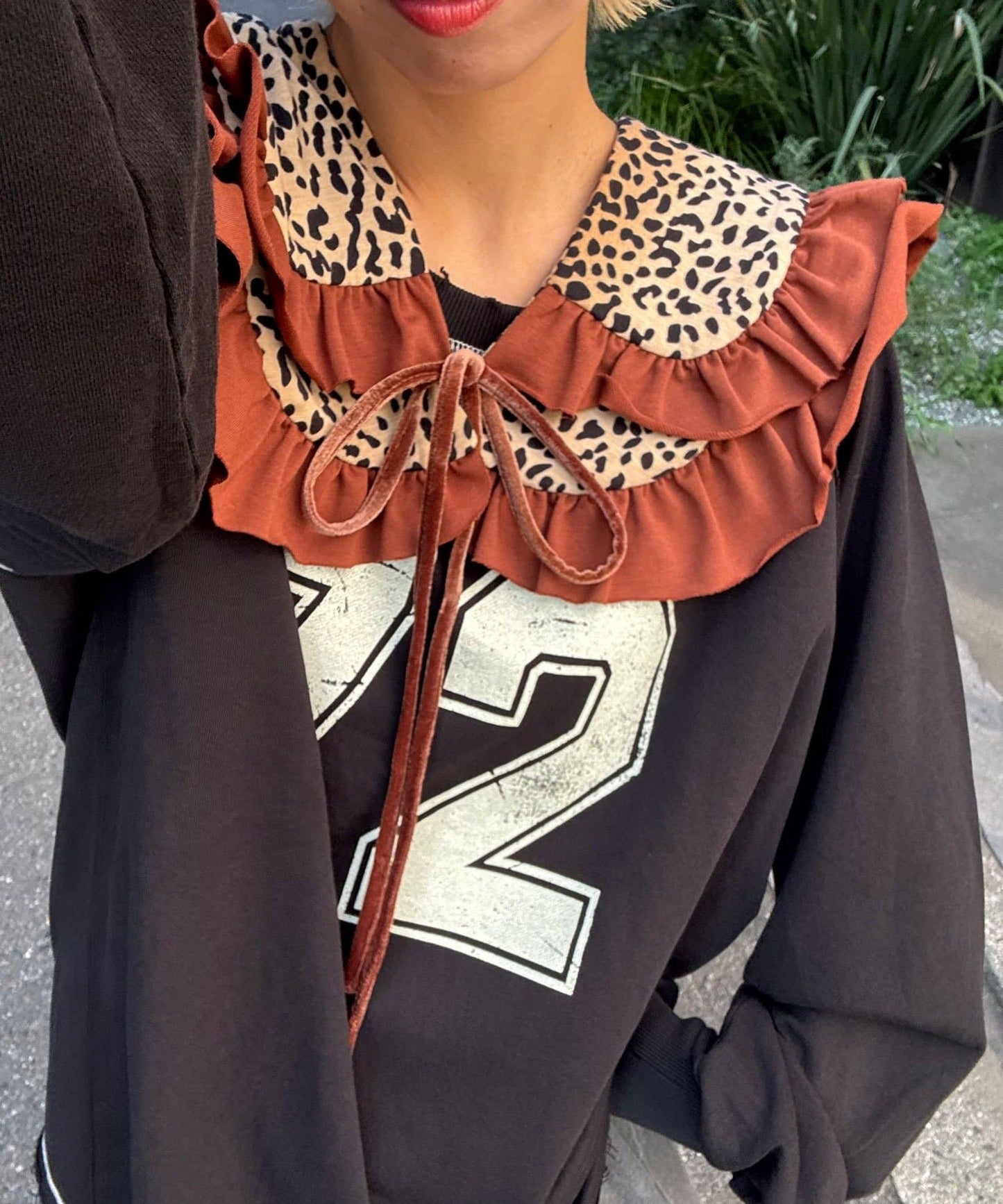 CIAOPANIC 豹紋荷葉邊領