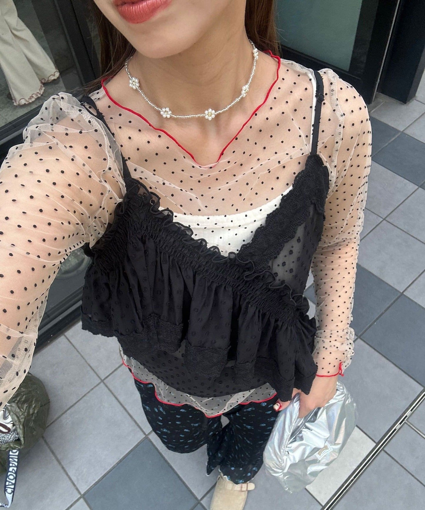 HELLO.SANFRANCISCO 波點透透top