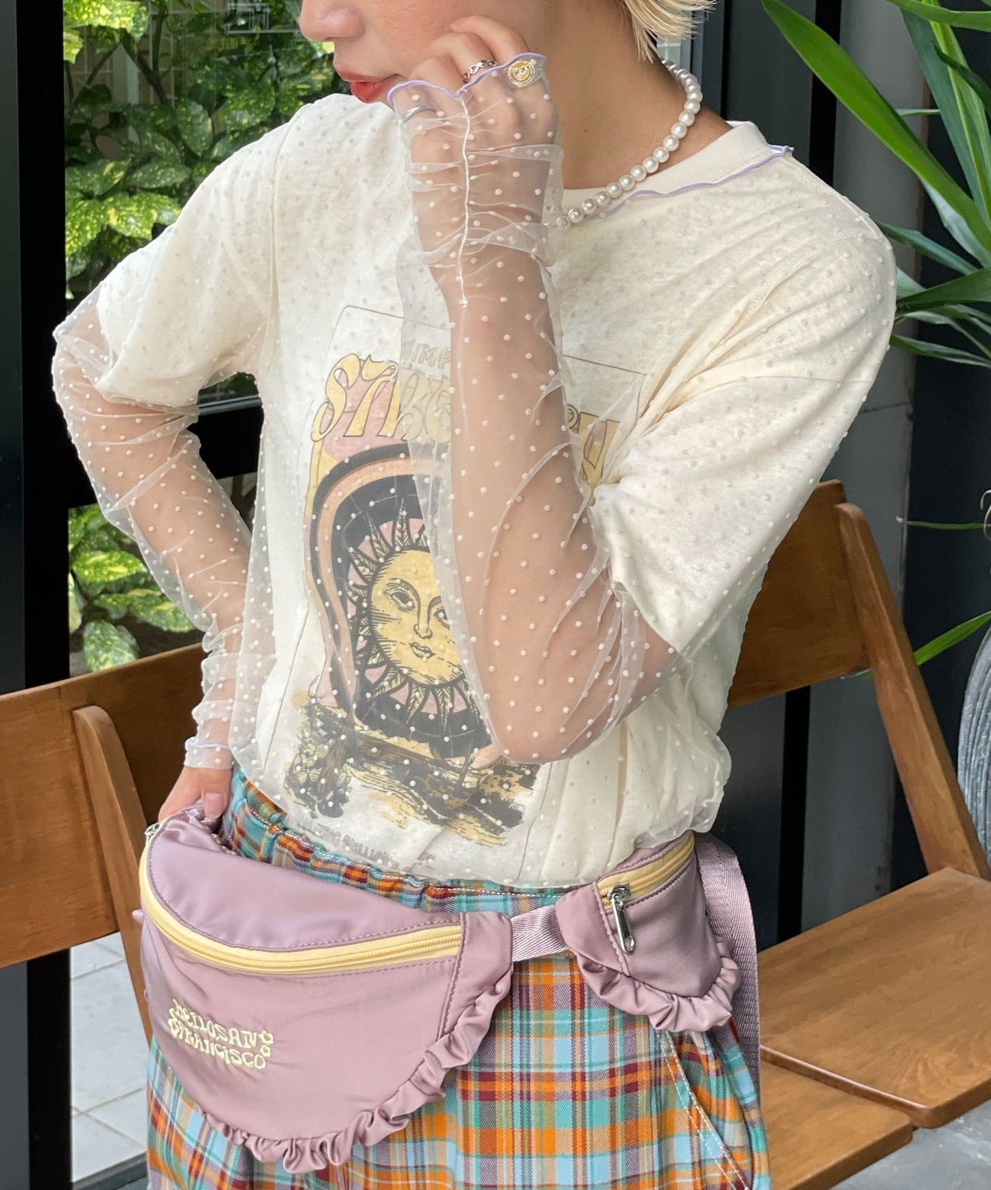 HELLO.SANFRANCISCO 波點透透top