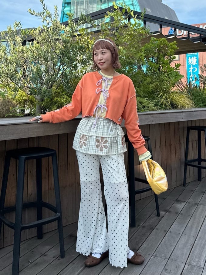 HELLO.SANFRANCISCO 2WAY 花花鏤空綁帶cardigan