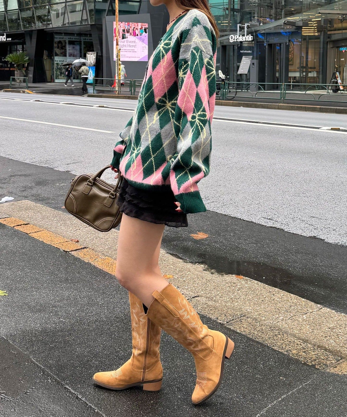 CIAOPANIC 菱形 ribbon 針織cardigan