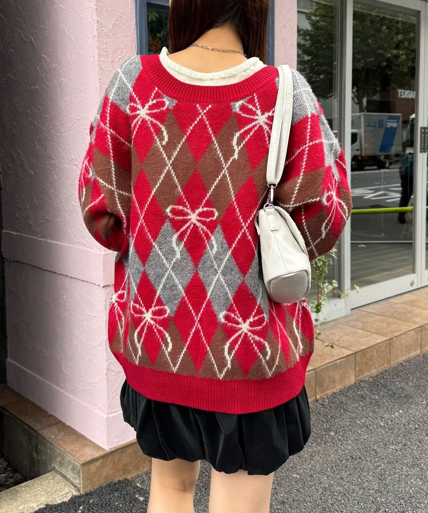 CIAOPANIC 菱形 ribbon 針織cardigan