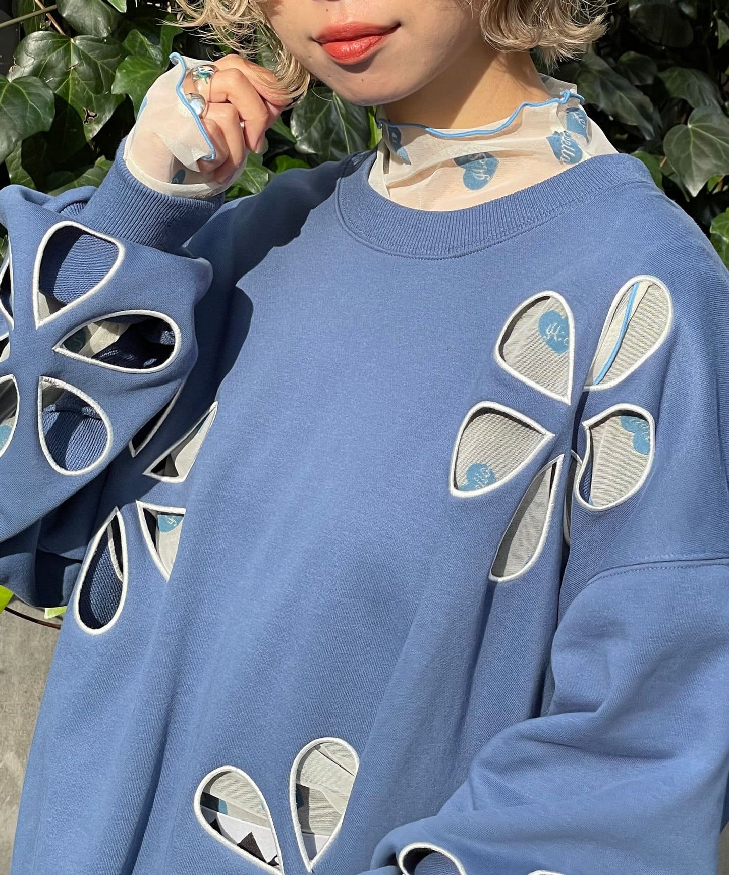 HELLO.SANFRANCISCO 花花鏤空Sweater