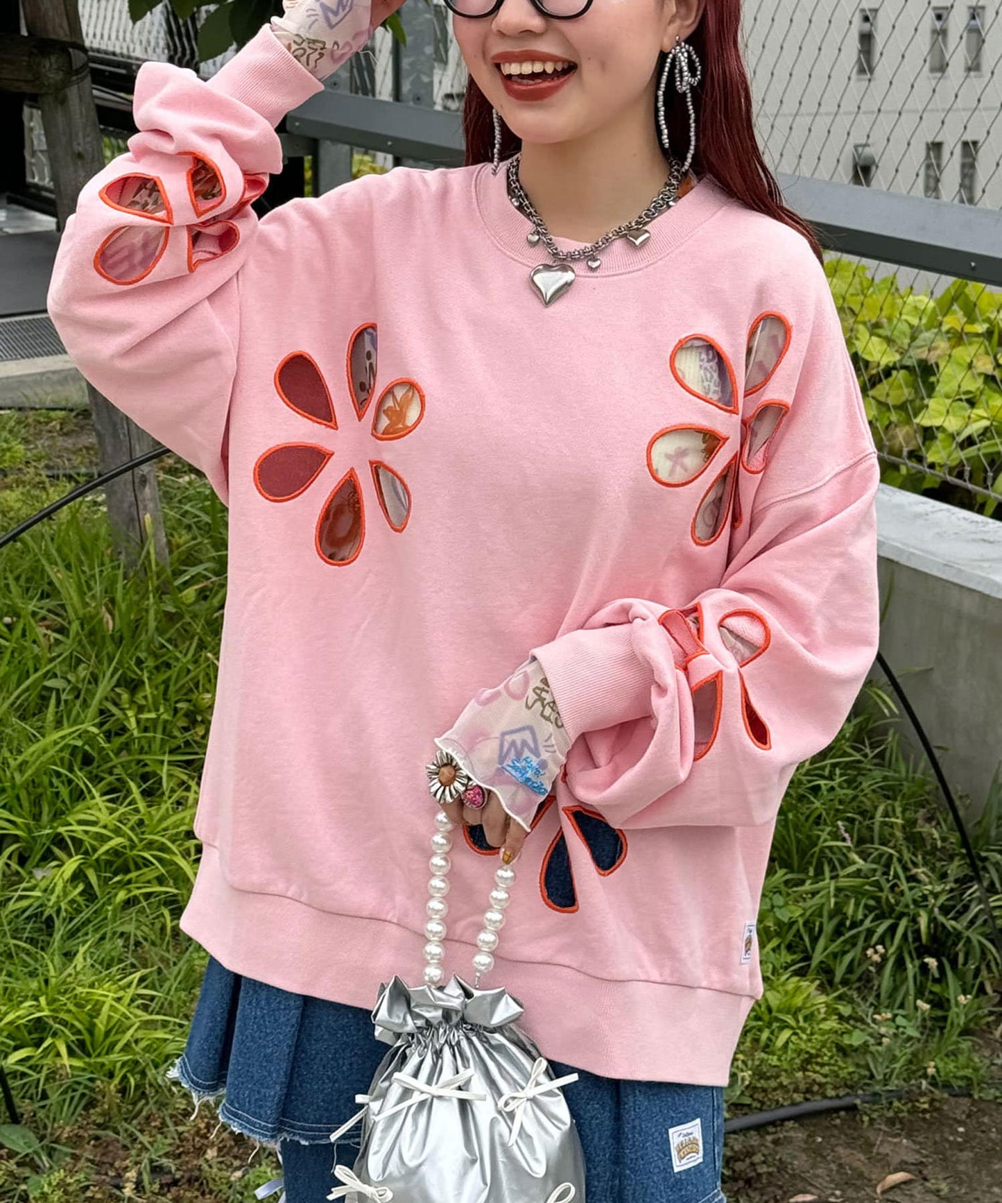 HELLO.SANFRANCISCO 花花鏤空Sweater