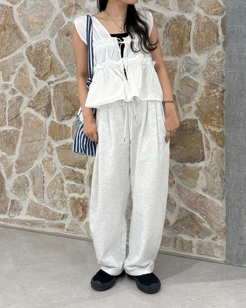 umm. By Discoat 褶褶絲帶sleeveless