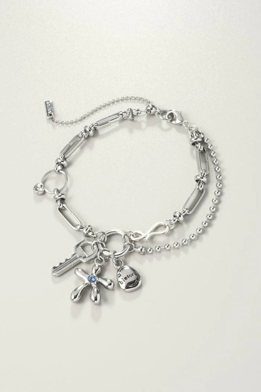 GOLDY Color Flower Charm Bracelet