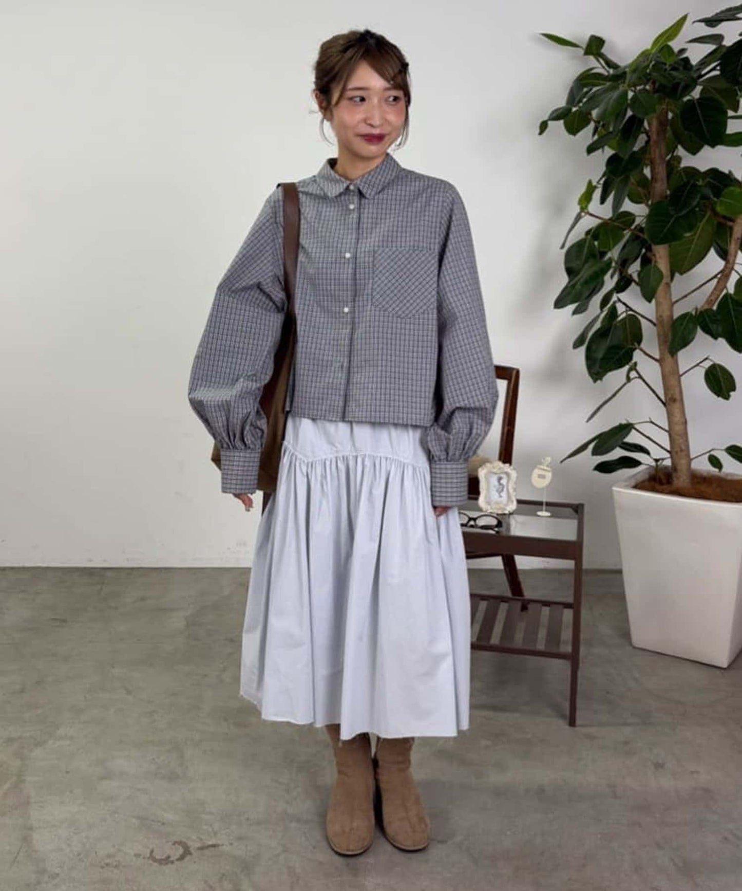 umm. By Discoat Gathered switching skirt