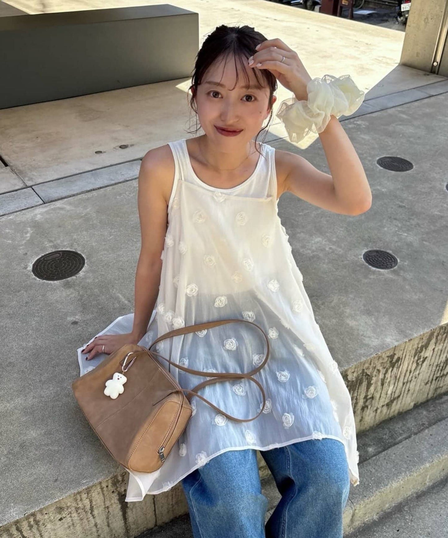 umm. By Discoat 立體花朵吊帶OPS