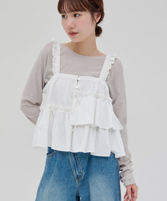 umm. by DISCOAT 不對稱荷葉邊吊帶