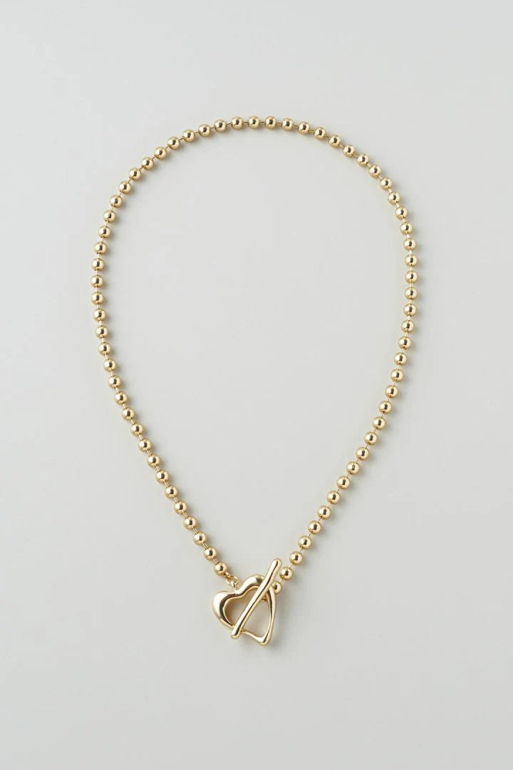 GOLDY Heart Ball Chain Necklace