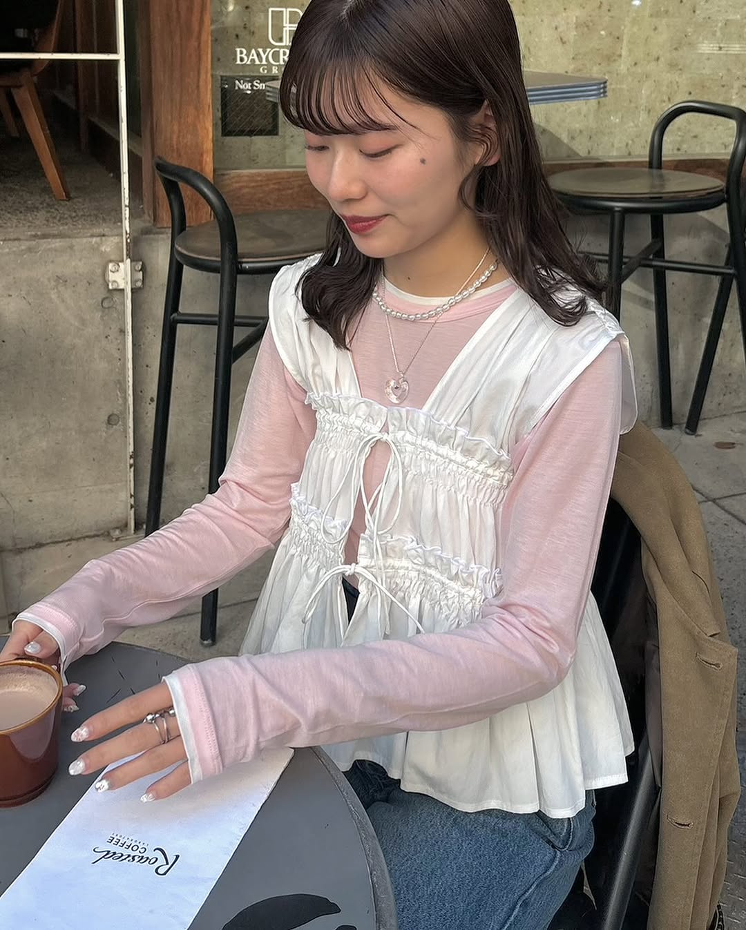 umm. By Discoat 褶褶絲帶sleeveless