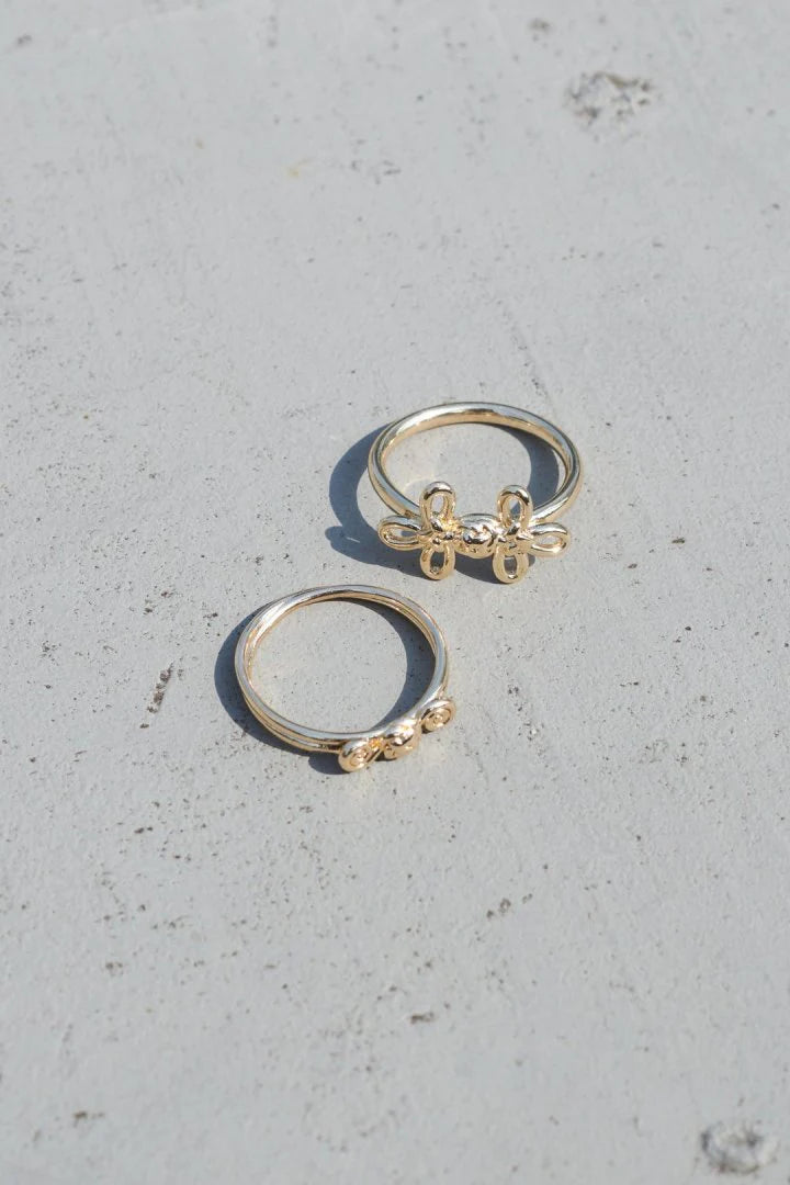 GOLDY knot ring set