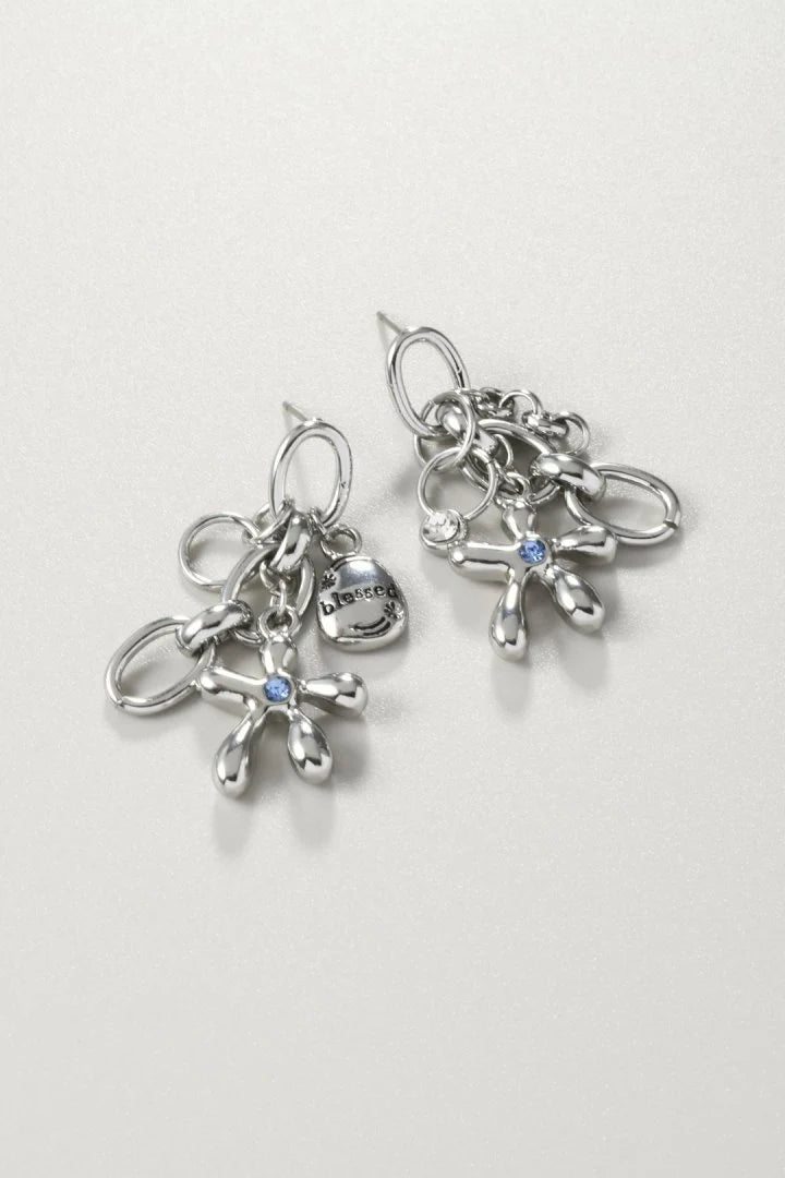 GOLDY Color Flower Charm Earrings