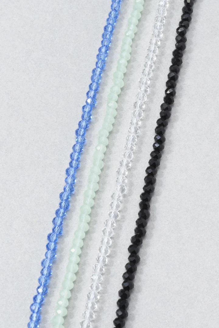 GOLDY Metal Flower x Color Bead Layered Necklace