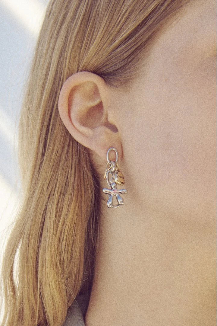 GOLDY Color Flower Charm Earrings